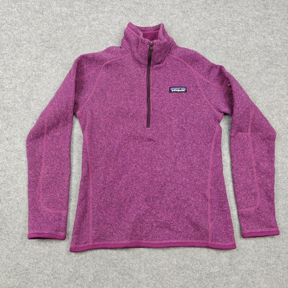 Patagonia Sweater Womens Small Purple Fleece 1/4 Zip Better Sweater Pullover‎